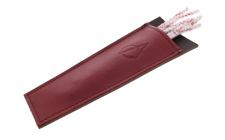 Burgundy leather case for pipe cleaners by Claudio ALBIERI