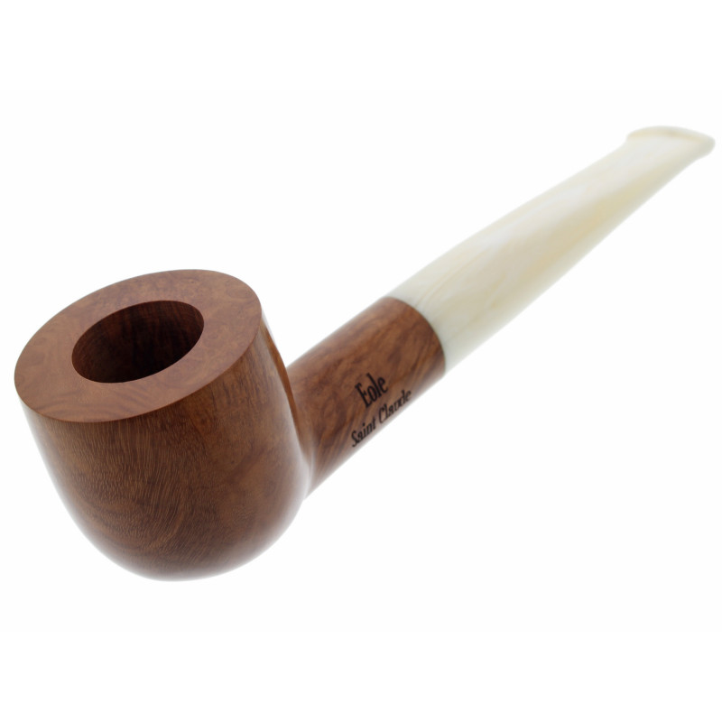 Ivoire short pipe with a white mouthpiece - La Pipe Rit