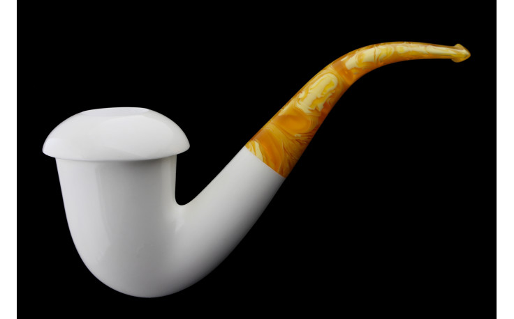 Calabash smooth meerschaum pipe