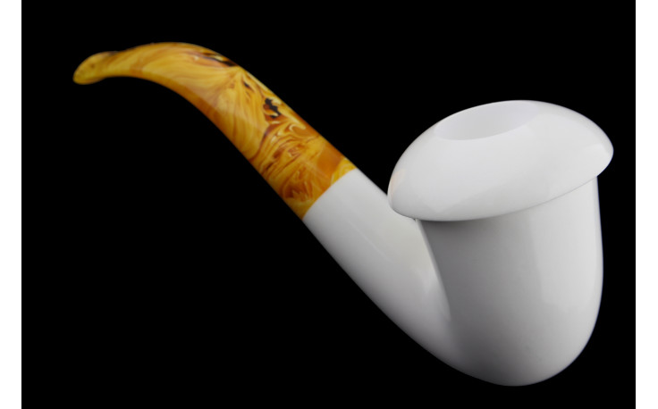 Calabash smooth meerschaum pipe