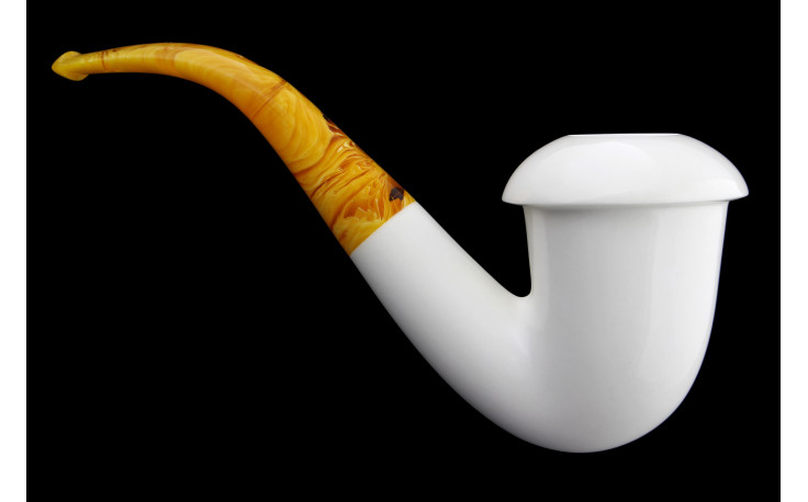 Calabash smooth meerschaum pipe