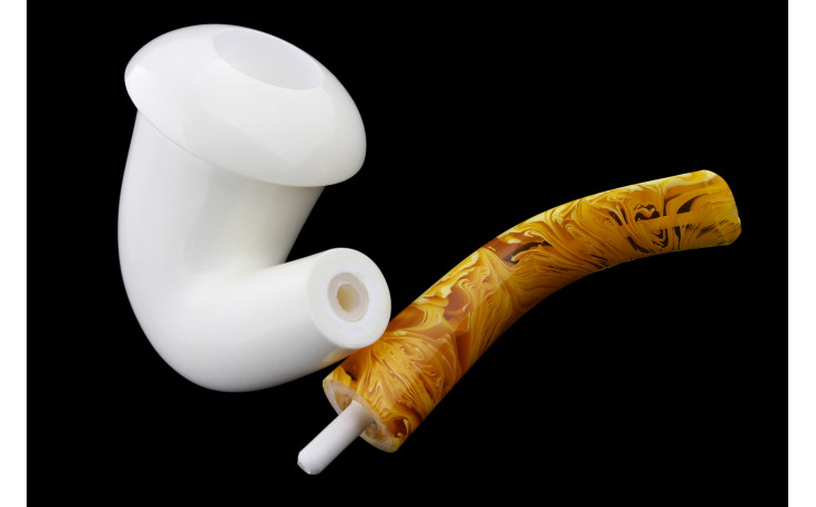 Calabash smooth meerschaum pipe