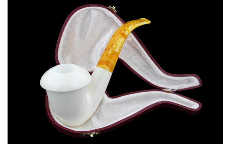 Calabash smooth meerschaum pipe