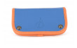 Leather tobacco pouch by Claudio Albieri (blue and orange)