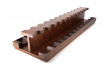 Walnut wood pipe rack for 24 pipes