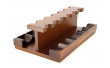 Walnut wood pipe rack for 12 pipes