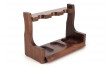 Walnut pipe stand for 3 pipes