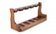 Walnut wood pipe stand for 5 pipes