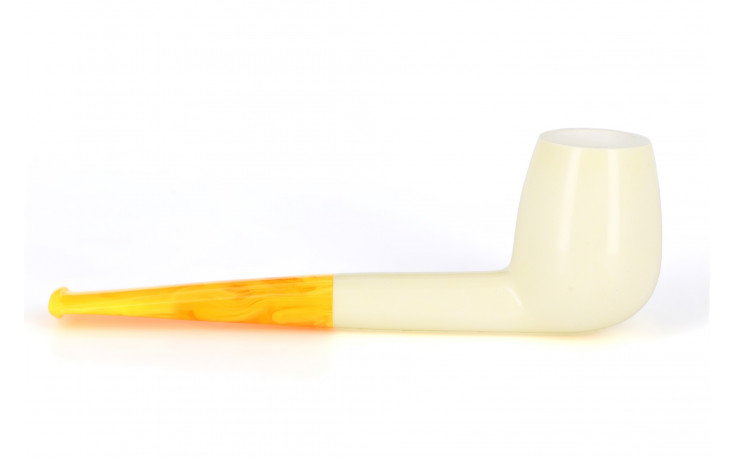 Straight oval meerschaum pipe