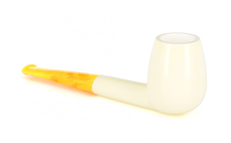 Straight oval meerschaum pipe