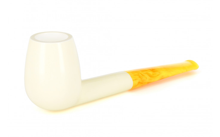 Straight oval meerschaum pipe