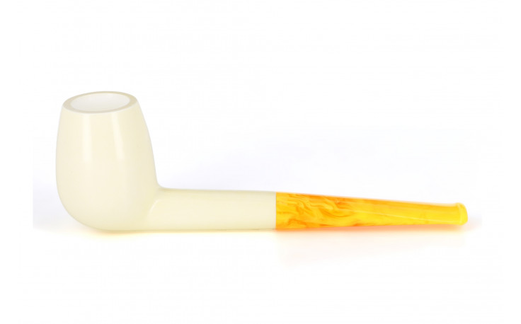 Straight oval meerschaum pipe