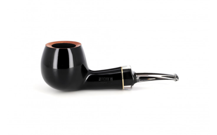 Big Ben Barbados 648 pipe (black polish) - transparent stem