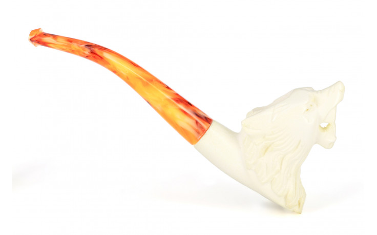 Meerschaum pipe Wolf small