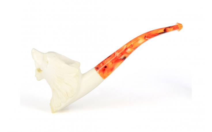 Meerschaum pipe Wolf small