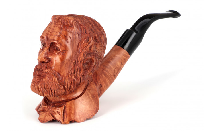 Jules Verne sculpted pipe