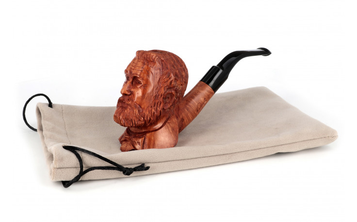 Jules Verne sculpted pipe