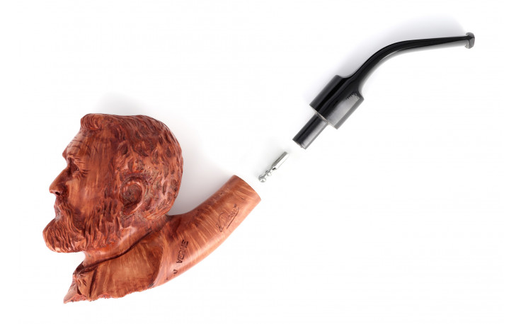 Jules Verne sculpted pipe