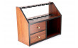 Rosewood pipe rack for 7 pipes with 2 drawers