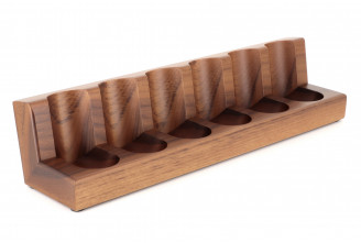Walnut pipe rack for 6 pipes