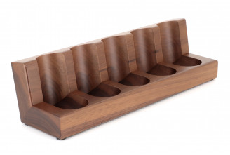 Walnut pipe rack for 5 pipes