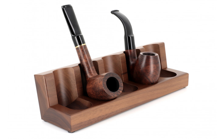 Walnut pipe rack for 5 pipes