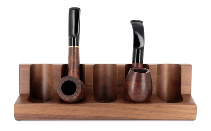 Walnut pipe rack for 5 pipes