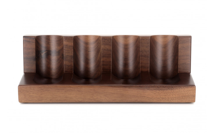 Walnut pipe rack for 4 pipes