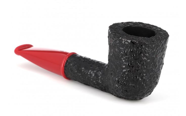 Savinelli Mini 409 short pipe (rusticated) (red stem)