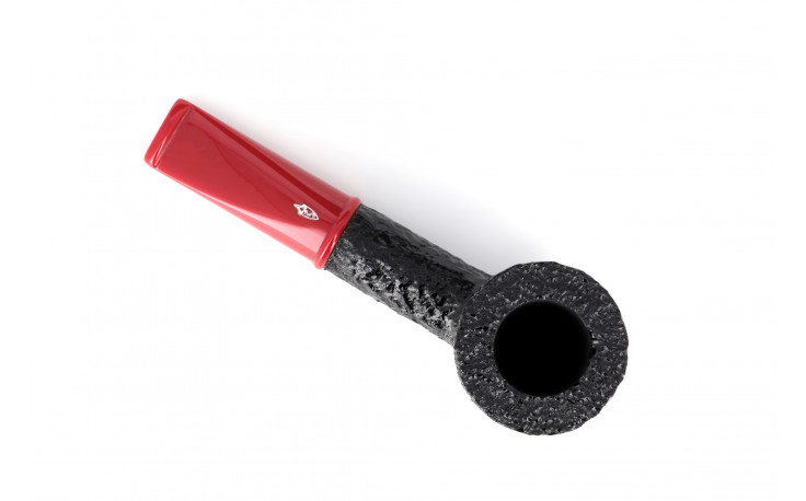 Savinelli Mini 409 short pipe (rusticated) (red stem)