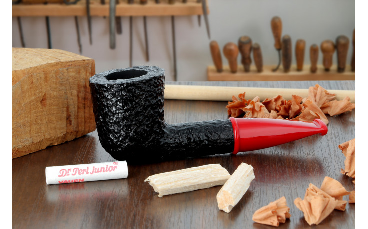 Savinelli Mini 409 short pipe (rusticated) (red stem)