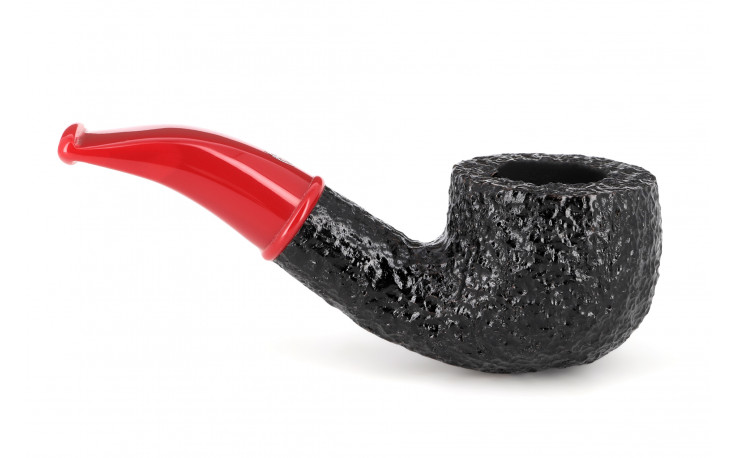 Savinelli Mini 601 short pipe (rusticated) (red stem)