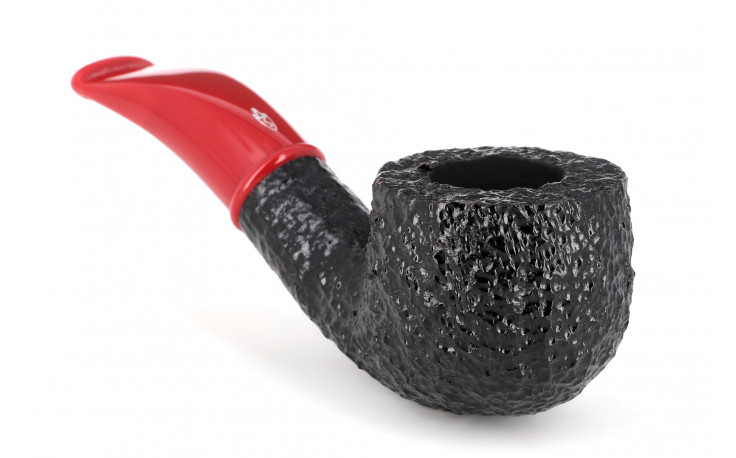 Savinelli Mini 601 short pipe (rusticated) (red stem)