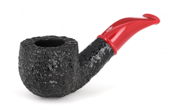 Savinelli Mini 601 short pipe (rusticated) (red stem)