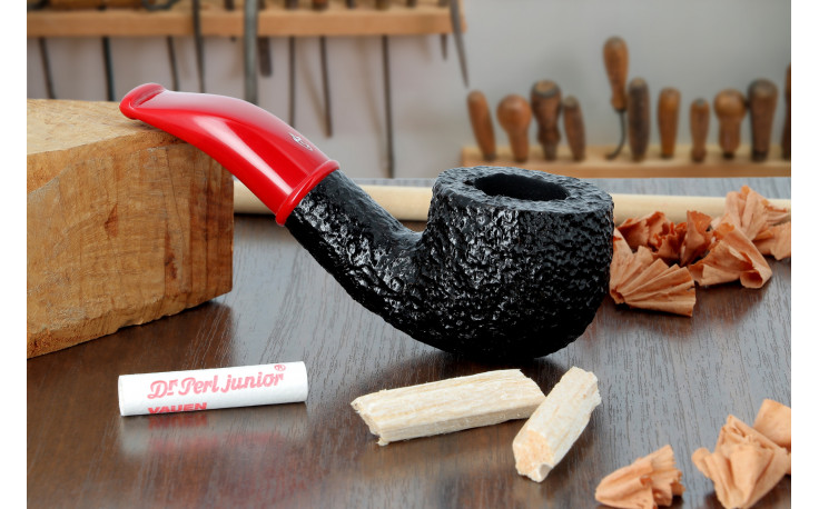 Savinelli Mini 601 short pipe (rusticated) (red stem)