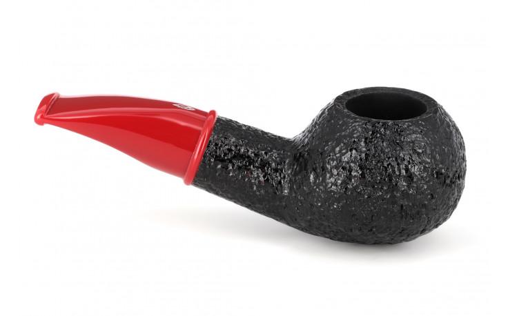 Savinelli Mini 321 short pipe (rusticated) (red stem)