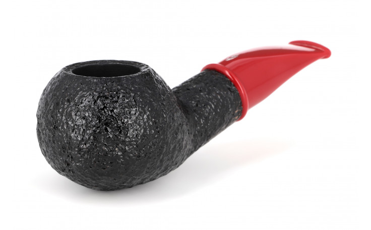 Savinelli Mini 321 short pipe (rusticated) (red stem)