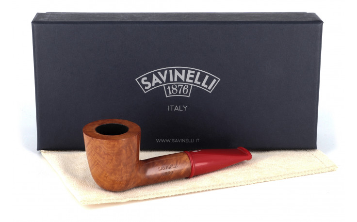 Savinelli Mini 409 short pipe (smooth) (red stem)