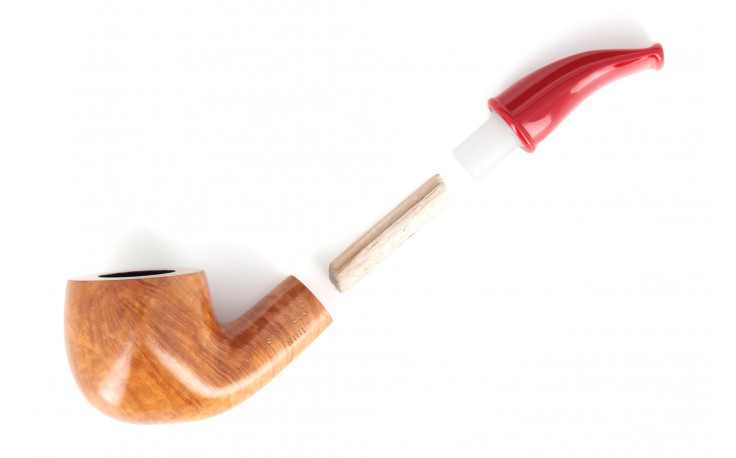 Savinelli Mini 601 short pipe (smooth) (red stem)