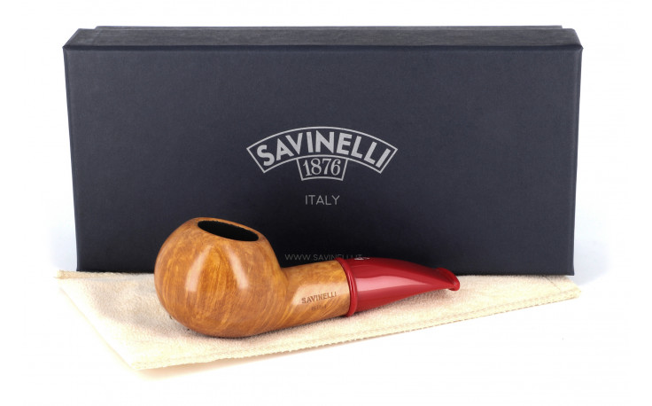 Savinelli Mini 321 short pipe (smooth) (red stem)