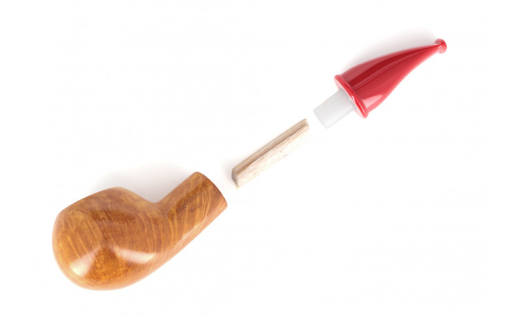 Savinelli Mini 321 short pipe (smooth) (red stem)