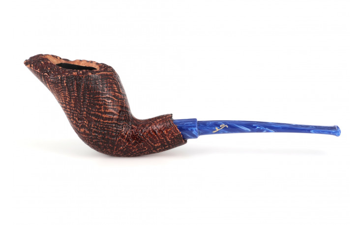 Savinelli Autograph Ring Grain sandblasted briar root pipe