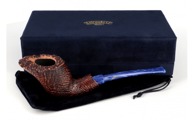 Savinelli Autograph Ring Grain sandblasted briar root pipe