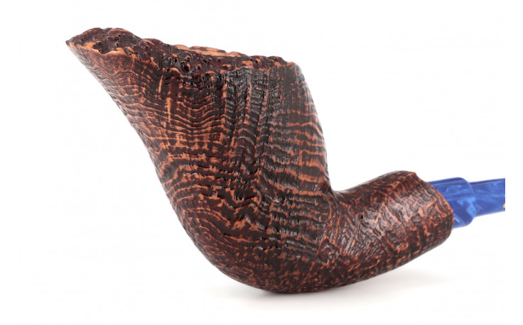 Savinelli Autograph Ring Grain sandblasted briar root pipe