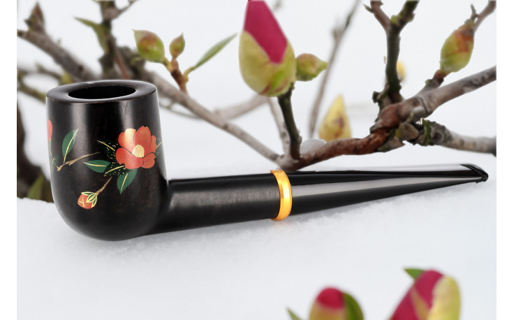 Tsuge 4 Seasons Camellia pipe (Winter)