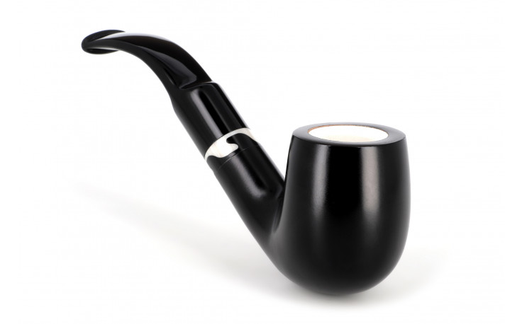 Meerschaum-lined bent pipe