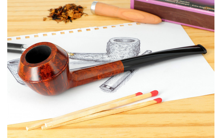 Nuttens Heritage 14 Cutty Rhodesian Flame Grain H2 pipe