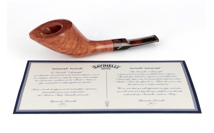 Savinelli Autograph Horn 083 pipe (Grade 8)