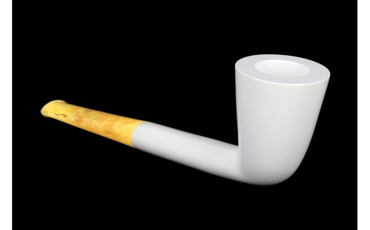 Straight Dublin meerschaum pipe