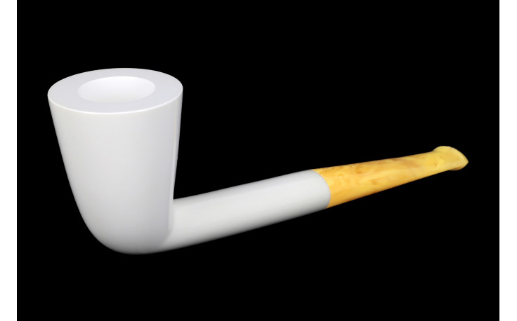 Straight Dublin meerschaum pipe